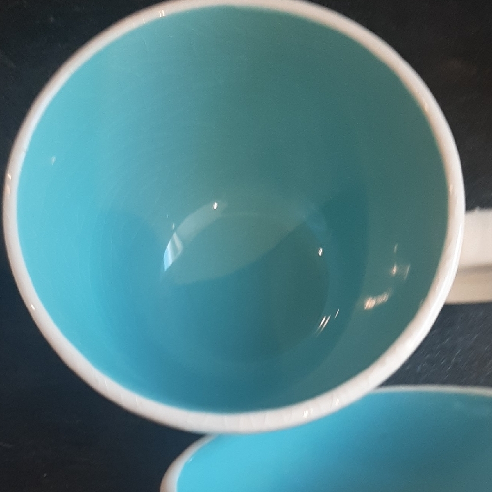 SALEM💙MCM Teal and White Floral Ceramic Mug SET➕SALT & PEPPER SET - Picture 7 of 7